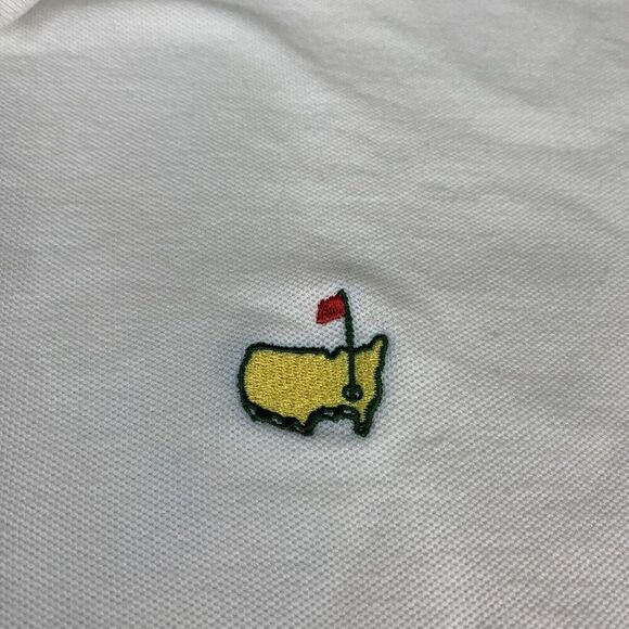 Master Collection Men’s Size XL 60's Two Ply Mercerized White Polo Shirt W/ Logo - Picture 5 of 15
